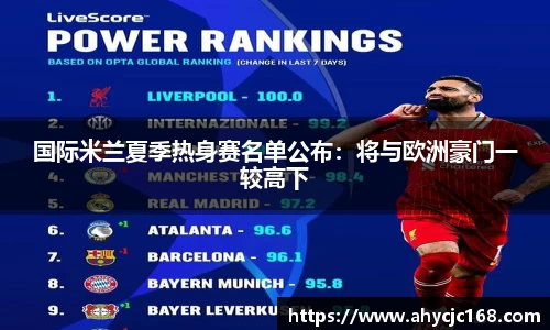 国际米兰夏季热身赛名单公布：将与欧洲豪门一较高下