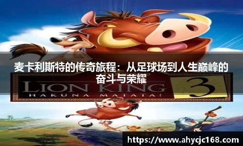 麦卡利斯特的传奇旅程：从足球场到人生巅峰的奋斗与荣耀