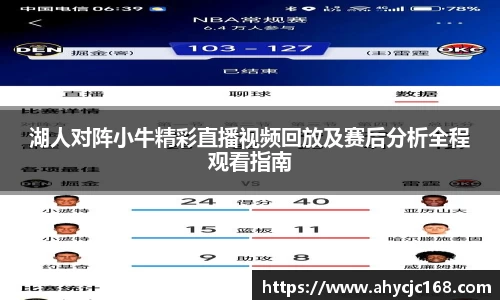 湖人对阵小牛精彩直播视频回放及赛后分析全程观看指南